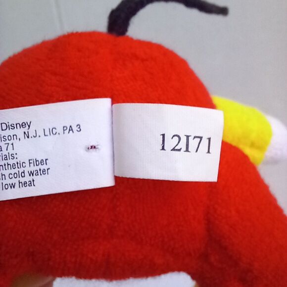 Vintage Gund Baby Mickey Terrycloth Rattle Plush-Embroidered Eyes-Disney-7 Inch - Picture 9 of 9